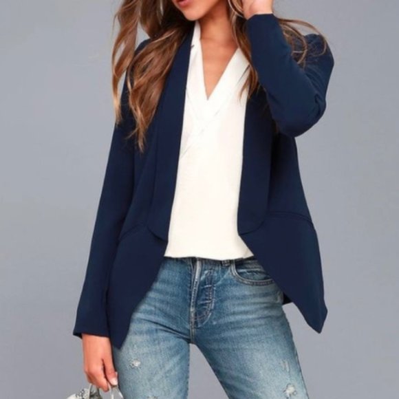 LOFT Jackets & Blazers - LOFT Navy Open Front Blazer